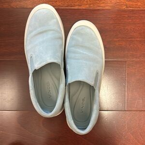 Vince light blue suede slides size 6